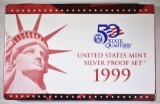 1999 U.S. SILVER PROOF SET ORIG PACKAGING