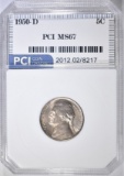 1950-D JEFFERSON NICKEL, PCI SUPERB GEM BU