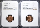 1966 SMS & 67 SMS LINCOLN CENTS