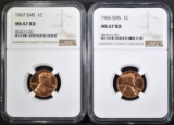 1966 SMS & 67 SMS LINCOLN CENTS