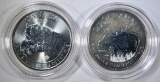 2012 MOOSE & 2019 ROARING GRIZZLY CANADA COINS