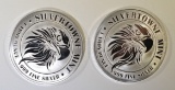 2-SILVERTOWNE MINT EAGLE ONE Oz .999 SILVER ROUNDS