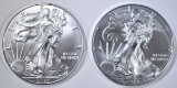 2-GEM BU 2019 AMERICAN SILVER EAGLES