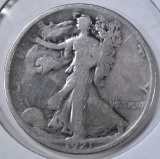 1921 WALKING LIBERTY HALF DOLLAR   GOOD