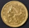 1894 $2.5 GOLD LIBERTY  CH BU