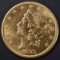 1872-CC $20 GOLD LIBERTY  CH AU