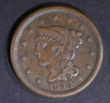 1844/81 LARGE CENT  XF  KEY COIN