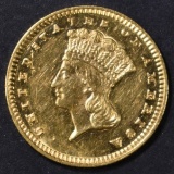 1878 $1 GOLD INDIAN PRINCESS  CH BU PL