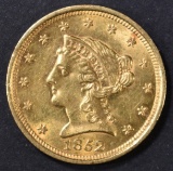 1852 $2.5 GOLD LIBERTY  CH BU