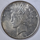 1927-S PEACE DOLLAR, AU/BU
