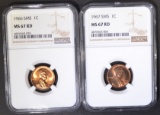 1966 SMS & 67 SMS LINCOLN CENTS