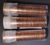 BU ROLLS OF SMS LINCOLN CENTS- 1 EACH 1965, 66, &