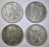 2-1922 & 2-22-D CIRC PEACE DOLLARS