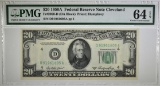 1950A $20 FRN CLEVELAND PMG 64 EPQ