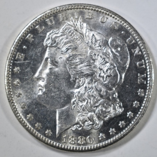 1880-S MORGAN DOLLAR, CH BU