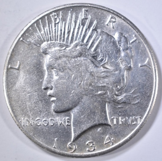 1934-S PEACE DOLLAR AU