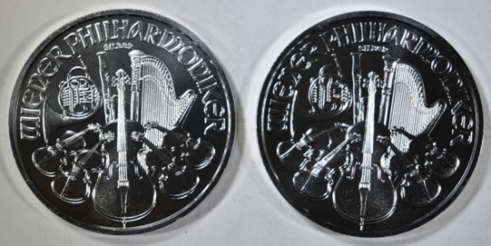 2-2015 AUSTRIA 1oz SILVER PHILHARMONIC COINS