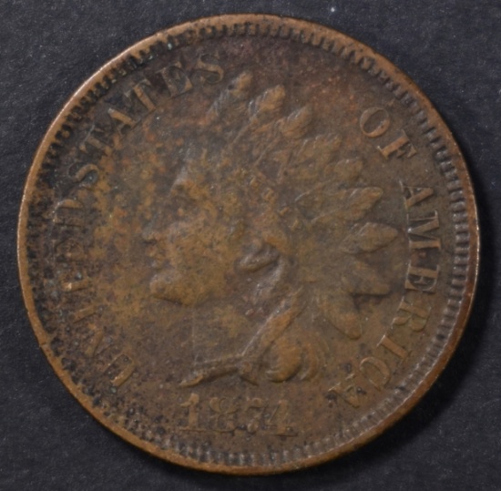 1874 INDIAN CENT F/VF