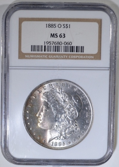 1885-O MORGAN DOLLAR, NGC MS-63