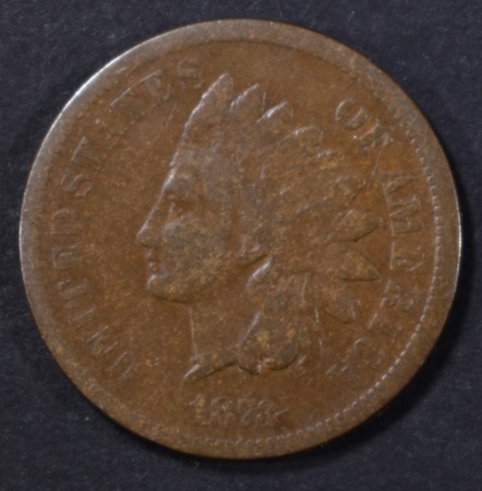 1873 CLOSED 3 INDIAN CENT FINE