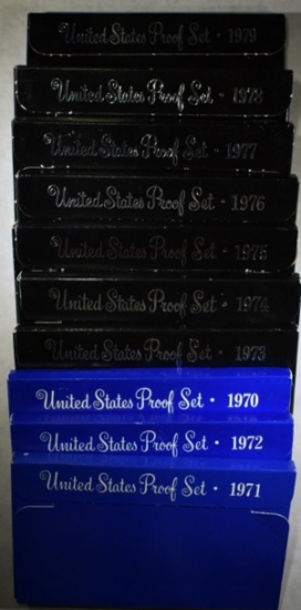 1970-1979 U.S. MINT PROOF SETS