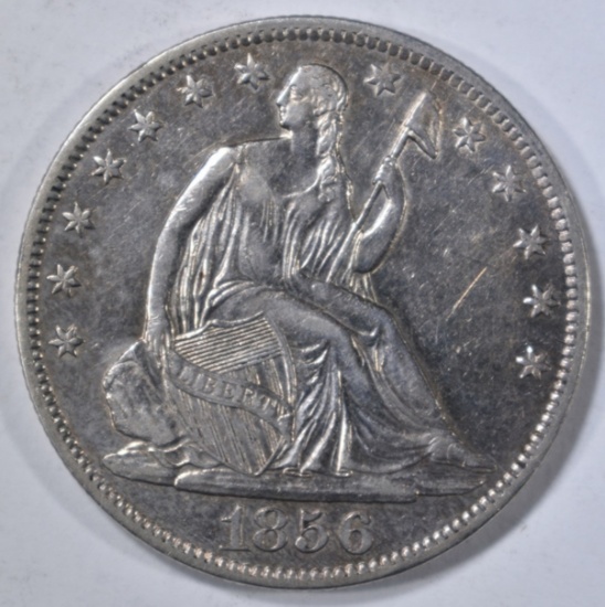 1856-O SEATED LIBERTY HALF DOLLAR AU