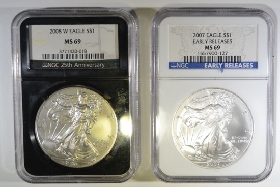 2007 EARLY RELEASE & 08-W ASE NGC MS-69