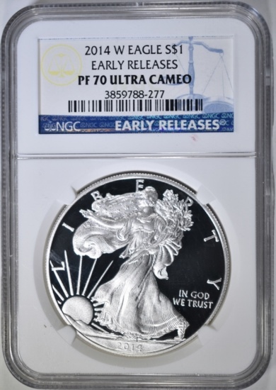 2014-W ASE NGC PF-70 ULTRA CAMEO EARLY RELEASE