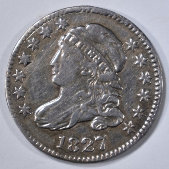 1827 CAPPED BUST DIME  XF/AU