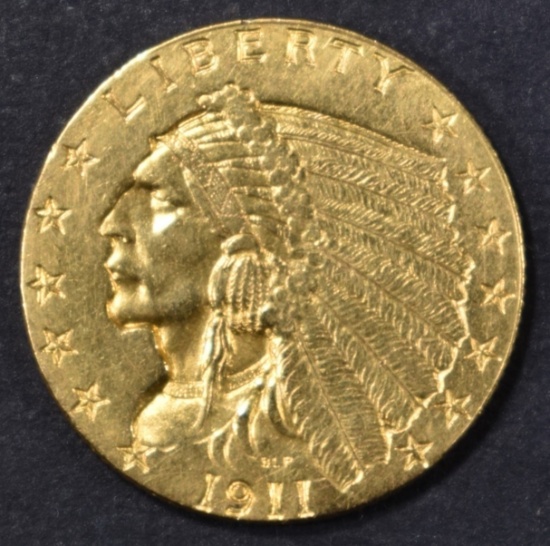 1911-D $2.5 GOLD INDIAN  BU   STRONG SHARP D