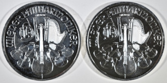 2-2015 AUSTRIA PHILHARMONIC COINS