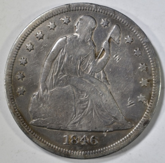 1846 SEATED LIBERTY DOLLAR VG