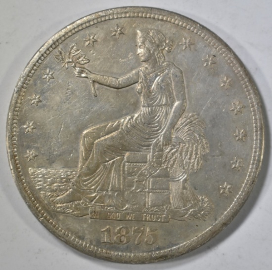 1875-S TRADE DOLLAR AU/BU