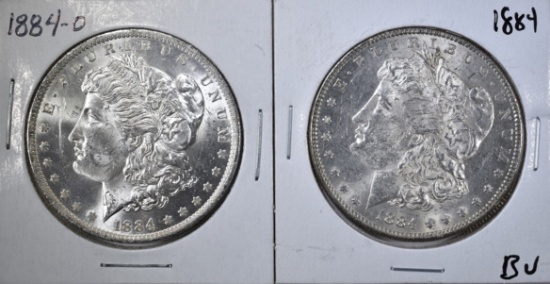 1884 BU & 1884-O CH BU MORGAN DOLLARS