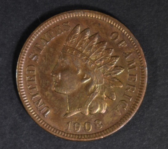 1908-S INDIAN CENT CH BU RB