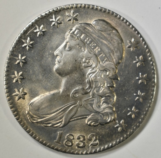 1832 BUST HALF DOLLAR   AU/BU