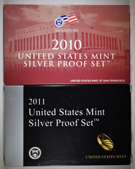 2010 & 2011 U.S. SILVER PROOF SETS