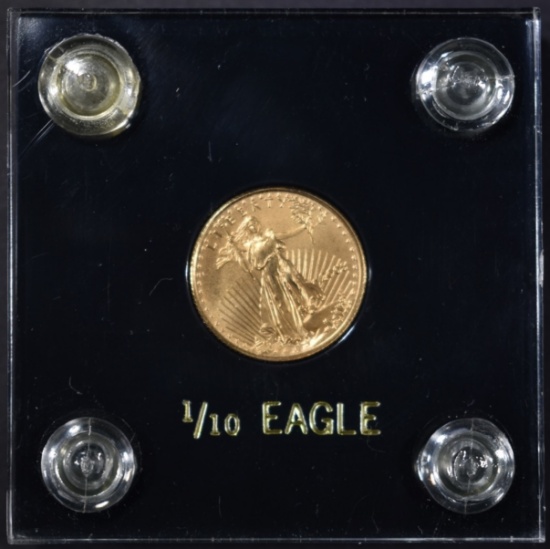 2005 $5 1/10th OUNCE GOLD EAGLE IN PLASTIC HOLDER