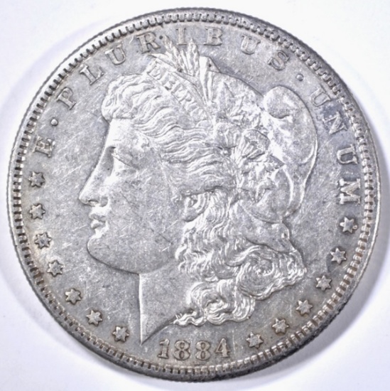 1884-S MORGAN DOLLAR CH AU