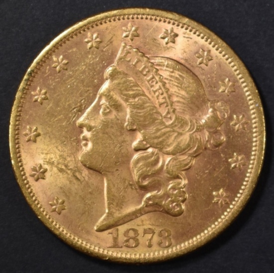 1873 $20 GOLD LIBERTY  CH BU  CLOSED 3