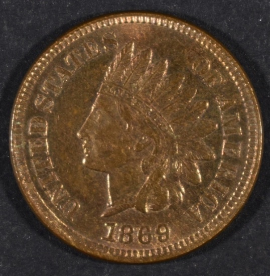 1869 INDIAN CENT  CH/GEM BU
