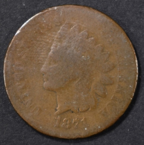 1871 INDIAN CENT AG/G