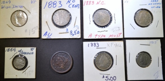 MIXED TYPE LOT 8 COINS