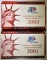 2002 & 2003 U.S. SILVER PROOF SETS ORIG PACKAGING