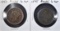 1845 VG & 1853 XF LARGE CENTS