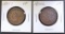 1842, & 47 LARGE CENTS VF