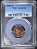 1938-S LINCOLN CENT  PCGS MS-66 RD