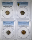 LOT OF 4 PCGS GRADED ROOSEVELT DIMES