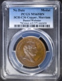 NO DATE COPPER MEDAL  PCGS MS-65 BN