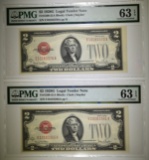 2-1928G $2 RED SEAL NOTES, PMG-63 EPQ
